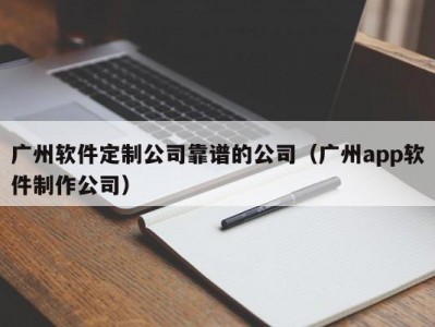 广州软件定制公司靠谱的公司（广州app软件制作公司）