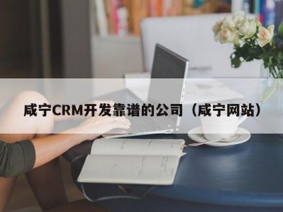 咸宁CRM开发靠谱的公司（咸宁网站）