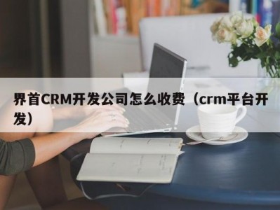 界首CRM开发公司怎么收费（crm平台开发）